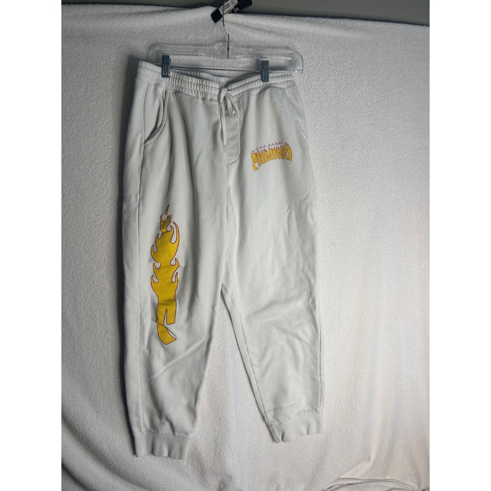 The Band Camino White Flame Logo Sweatpants Joggers Mens Medium IND20PNTC